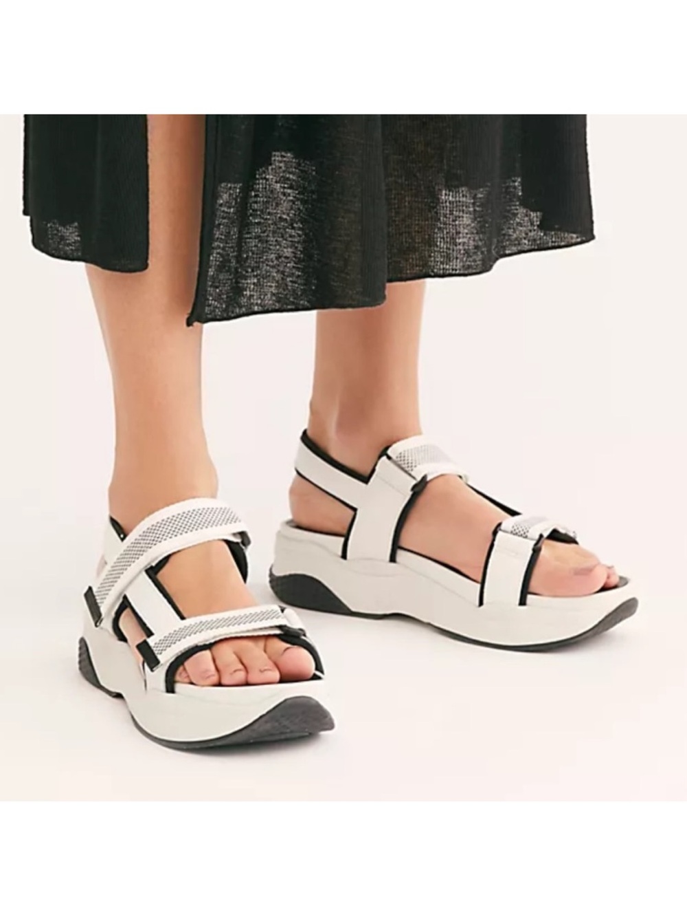 Vagabond Lori Sport Sandals Women’s 8 White Chunky Platform Strappy Sneaker